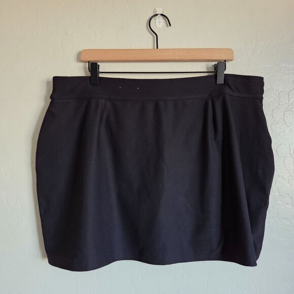 Tek Gear Athletic Drawstring Skort Black Size Womens XL Zip Pockets Tennis Golf - Picture 5 of 6